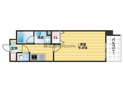 ATKレジデンスなにわ橋(1K/6階)の間取り写真