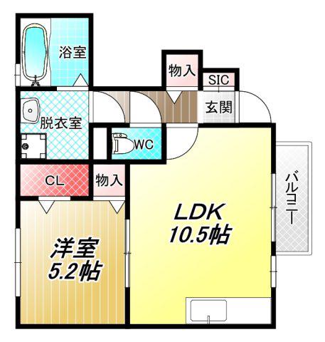 シャルマンカルチェ(1LDK/1階)の間取り写真
