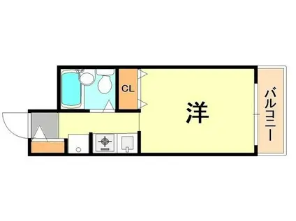 ダイドーメゾン三宮東(ワンルーム/3階)の間取り写真