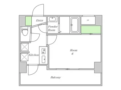セレニテ新大阪カルム(1K/12階)の間取り写真