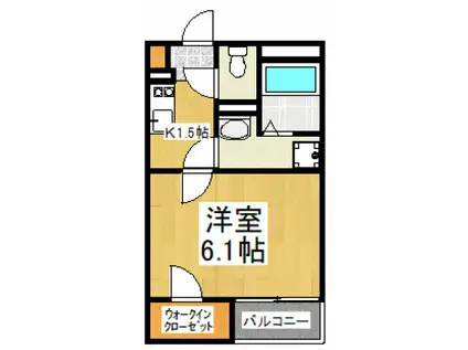 レオネクストコヅチV(1K/2階)の間取り写真