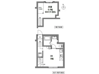 第7MIヴィラ代沢(1SLDK/1階)の間取り写真