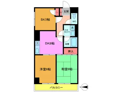 セジュール津田沼(2SDK/2階)の間取り写真
