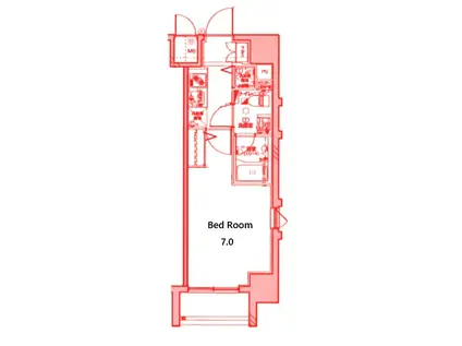 LEA横濱戸部駅前 レアヨコハマトベエキマエ(1K/2階)の間取り写真