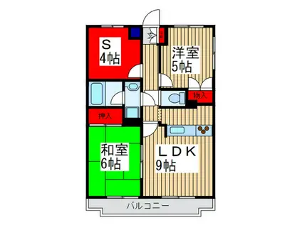 スカイビュウ11(2SLDK/10階)の間取り写真