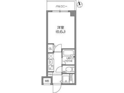 ガーラプレイス八幡山壱番館(1K/3階)の間取り写真