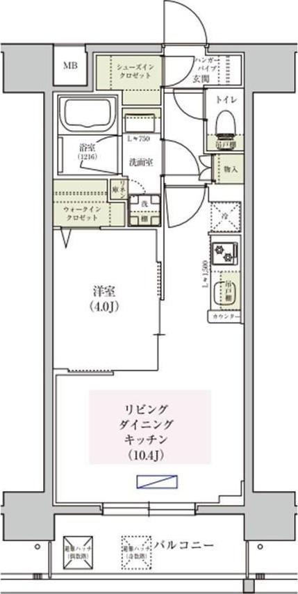 アーバネックス東梅田(1LDK/11階)の間取り写真