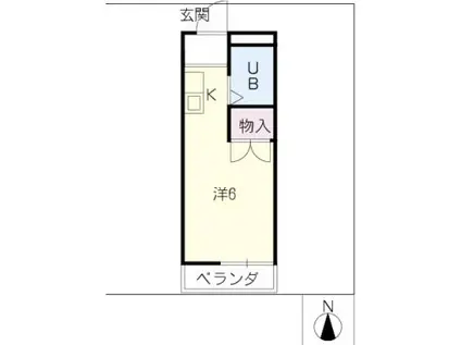 プチマンション江南(ワンルーム/3階)の間取り写真