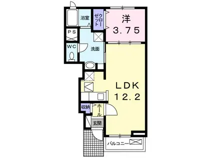 ブリーゼ・M(1LDK/1階)の間取り写真