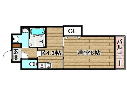 MAEKAWABLD(1K/3階)の間取り写真