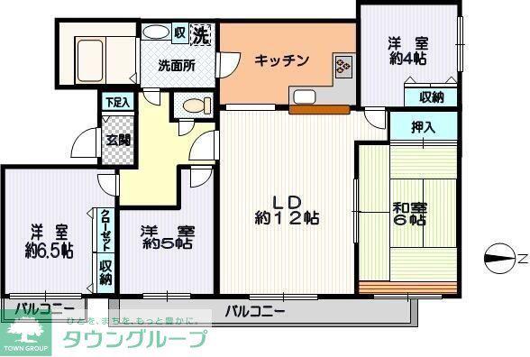 クリオ日吉西壱番館(4LDK/5階)の間取り写真