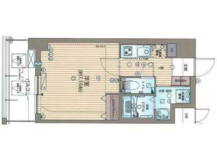JPレジデンス大阪城東III(1K/3階)の間取り写真