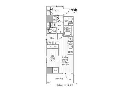 NIDO MINOWA(1LDK/6階)の間取り写真