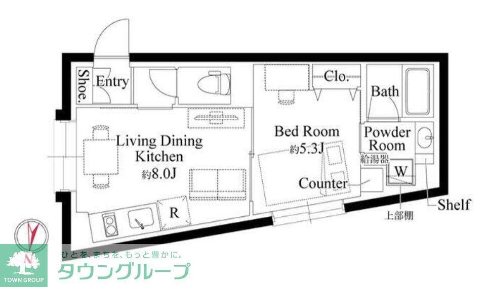 EDIT阿佐ケ谷(1LDK/3階)の間取り写真