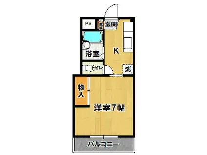 細田レジデンス(1K/1階)の間取り写真