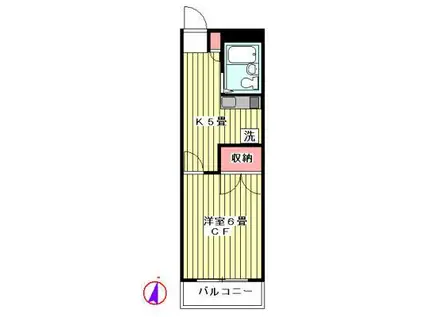 グランドール目白(1K/1階)の間取り写真