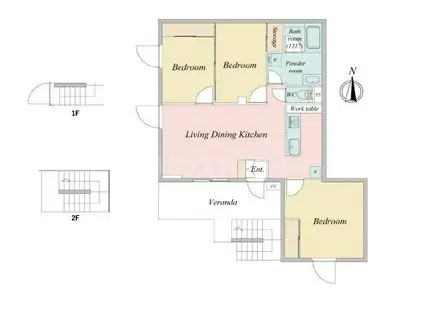 ベルメゾン中村橋ノース(3LDK/3階)の間取り写真