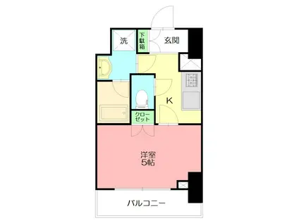 GRANDREVE横濱 II(1K/4階)の間取り写真