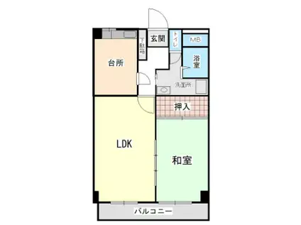 シャトレIZUMI(1LDK/2階)の間取り写真