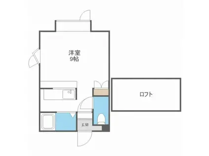 ロイヤルセブンB(ワンルーム/2階)の間取り写真