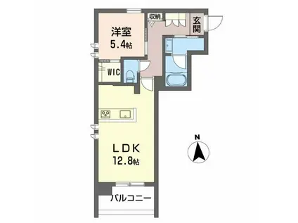 コンフォーザ虎丸(1LDK/3階)の間取り写真
