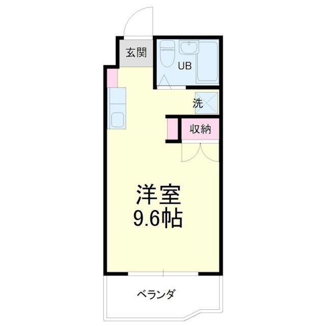アップル第1マンション(ワンルーム/3階)の間取り写真