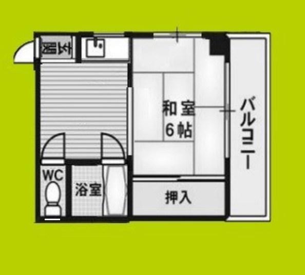 清水谷喜多ビル(1K/3階)の間取り写真