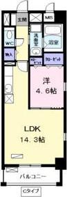 グランソレイユ(1LDK/1階)の間取り写真