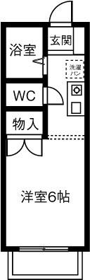 アネックス六軒屋(1K/1階)の間取り写真