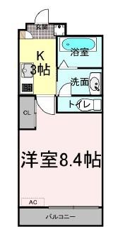 アンティカベラカーサ(1K/2階)の間取り写真