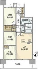 リコット刈谷駅東II(3LDK/8階)の間取り写真
