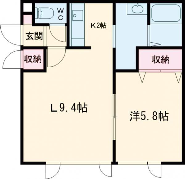 LITO(1LDK/1階)の間取り写真