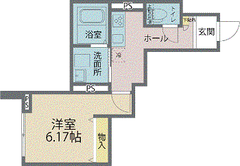 SOIL(1K/1階)の間取り写真