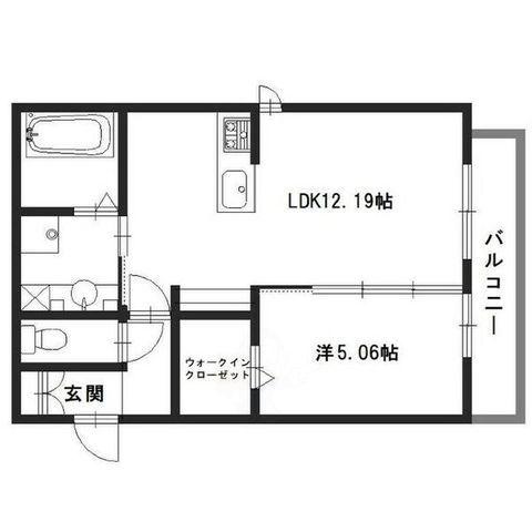 さくら東姫路(1LDK/2階)の間取り写真