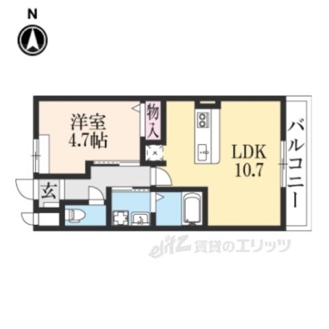 サルビアンテ(1LDK/2階)の間取り写真