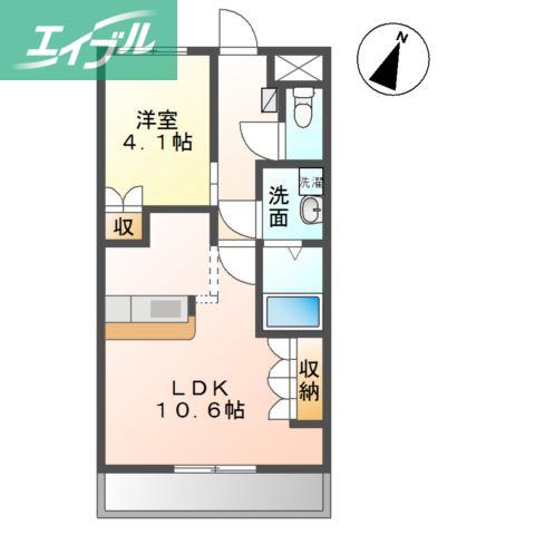イーピースドゥプリンセス(1LDK/2階)の間取り写真