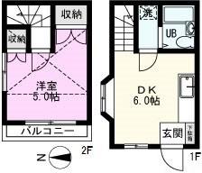 ハイムHG(1DK/1階)の間取り写真