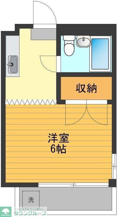 関口ビル(1LDK/3階)の間取り写真