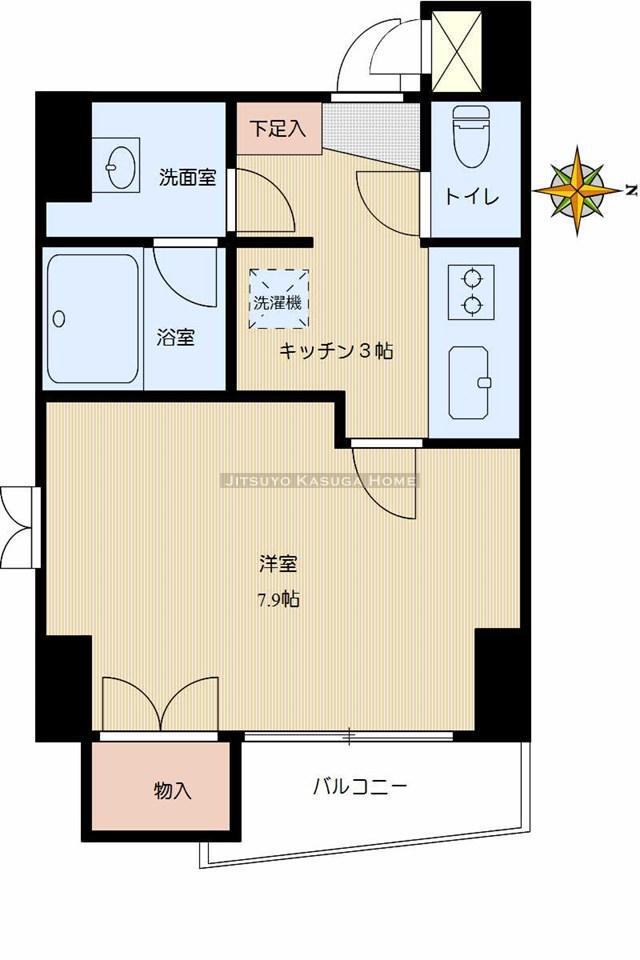 MYハイツ本郷(1K/4階)の間取り写真