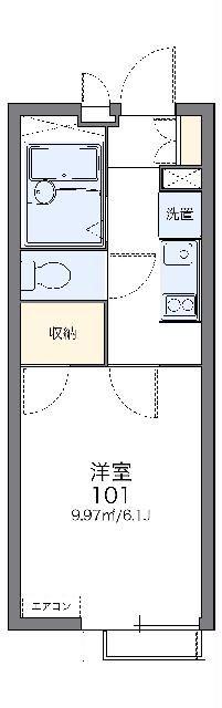 レオパレス長者丸(1K/3階)の間取り写真