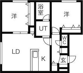 STELLA神宮外苑(2LDK/5階)の間取り写真