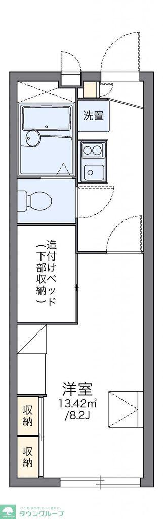 レオパレスアールユー(1K/2階)の間取り写真