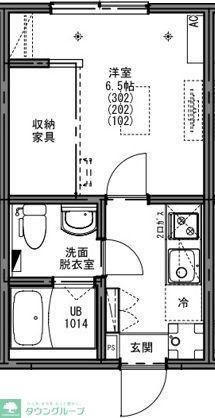 KEIAI RESIDENCE 新秋津II(1K/1階)の間取り写真