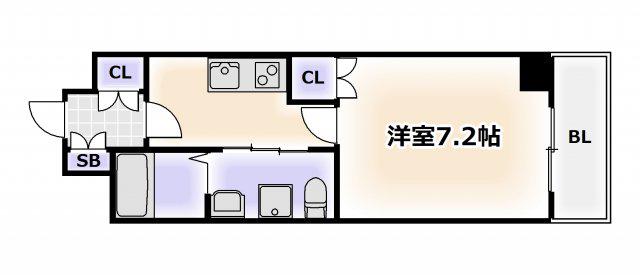ノエラニー岸里(1K/5階)の間取り写真
