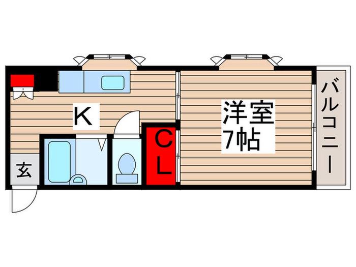 カーサグレイシア(1K/1階)の間取り写真