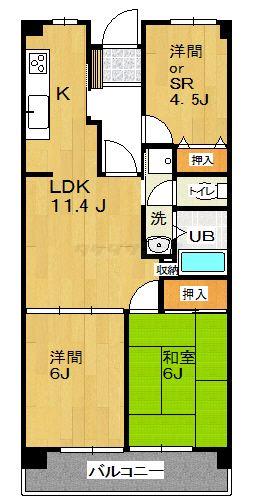 KEYAKI HOUSE(3LDK/3階)の間取り写真