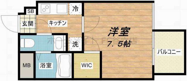セレニテ上町台(1K/10階)の間取り写真