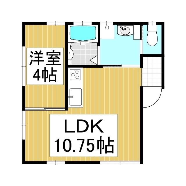 エクシブ山っ湖 B棟(1LDK/2階)の間取り写真