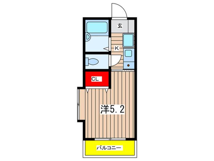 ハイムシャンス(1K/1階)の間取り写真