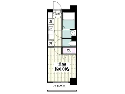 N-STAGE 大和II(1K/6階)の間取り写真